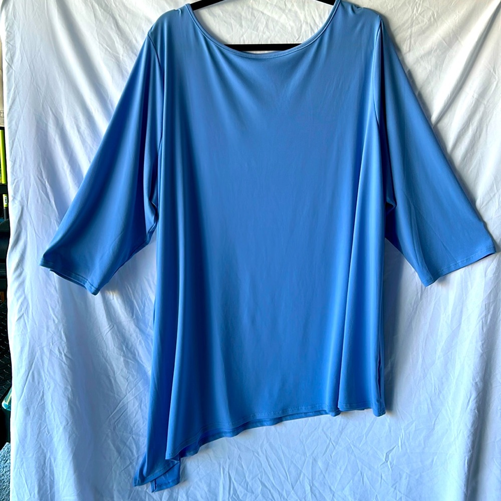 SUSAN GRAVER PERIWINKLE TOP Size 3X